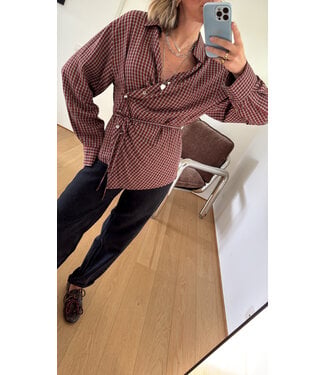 EDITED ED LILLITH SHIRT RED CHECK