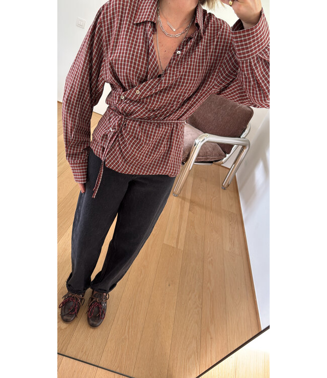 EDITED ED LILLITH SHIRT RED CHECK