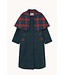 TINYCOTTONS TC CHECK LONG TRENCH COAT BLUE/GREEN