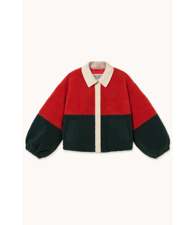 TINYCOTTONS TC COLORBLOCKED SHERPA JACKET MARINE/RED