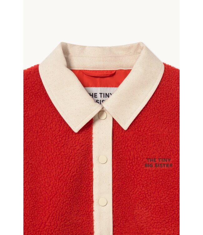 TINYCOTTONS TC COLORBLOCKED SHERPA JACKET MARINE/RED