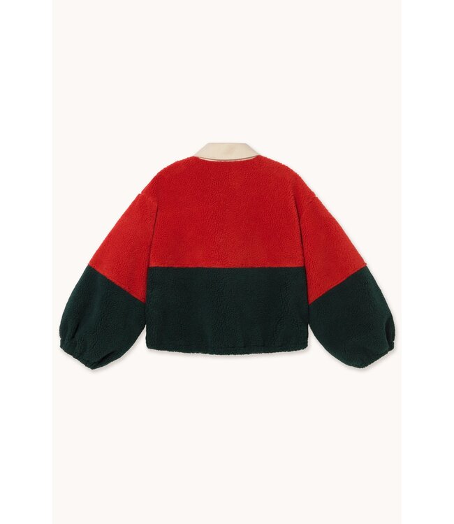 TINYCOTTONS TC COLORBLOCKED SHERPA JACKET MARINE/RED