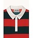 TINYCOTTONS TC STRIPED POLO BLOUSE DARK RED/INK BLUE