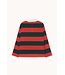 TINYCOTTONS TC STRIPED POLO BLOUSE DARK RED/INK BLUE