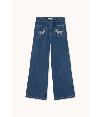 TINYCOTTONS TC EMBROIDERED HORSES DENIM PANTS MEDIUM WASH