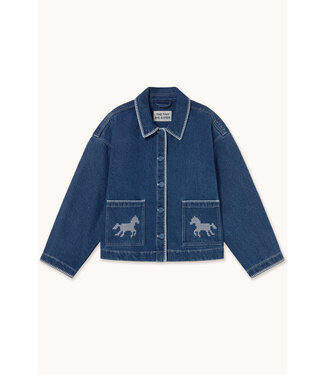 TINYCOTTONS TC EMBROIDERED HORSES DENIM JACKET WASH MEDIUM