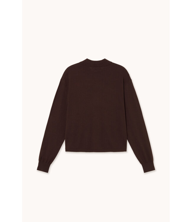 TINYCOTTONS TC ROSES KNITTED POLO UMBER