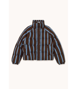 TINYCOTTONS TC STRIPED SHORT JACKET UMBER
