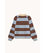 TINYCOTTONS TC FRANK STRIPED POLO/PULL WASHED BLUE/CACAO