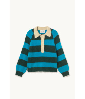 TINYCOTTONS TC FRANK STRIPED POLO/PULL GREEN/CYAN