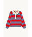 TINYCOTTONS TC FRANK STRIPED POLO/PULL GREY/SUMMER RED