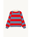 TINYCOTTONS TC FRANK STRIPED POLO/PULL GREY/SUMMER RED