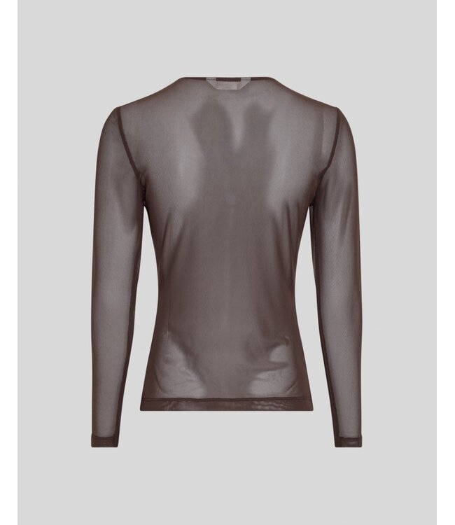 MOSS CPH MSCH JANIE ILLEONORA MESH LS HOT FUDGE