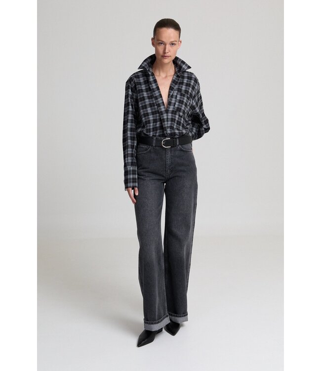 LIVTHELABEL LTL SCOTT SHIRT GREY CHECKED