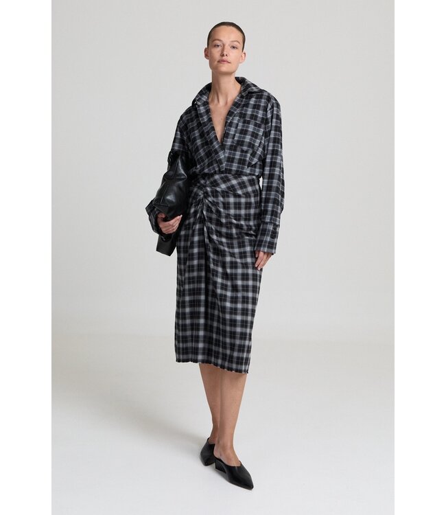 LIVTHELABEL LTL SCOTT SHIRT GREY CHECKED