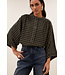BY-BAR BB JESS BLOUSE OLIVE CHECK