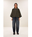 BY-BAR BB JESS BLOUSE OLIVE CHECK