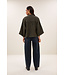 BY-BAR BB JESS BLOUSE OLIVE CHECK