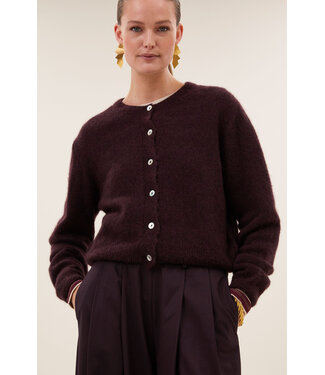 BY-BAR BB CLEO CARDIGAN DEEP WINE