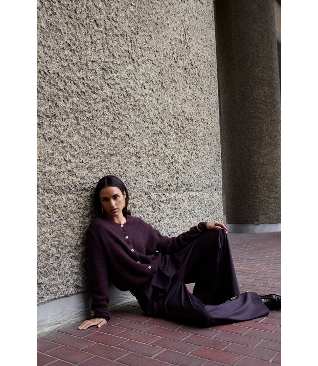 BY-BAR BB CLEO CARDIGAN DEEP WINE