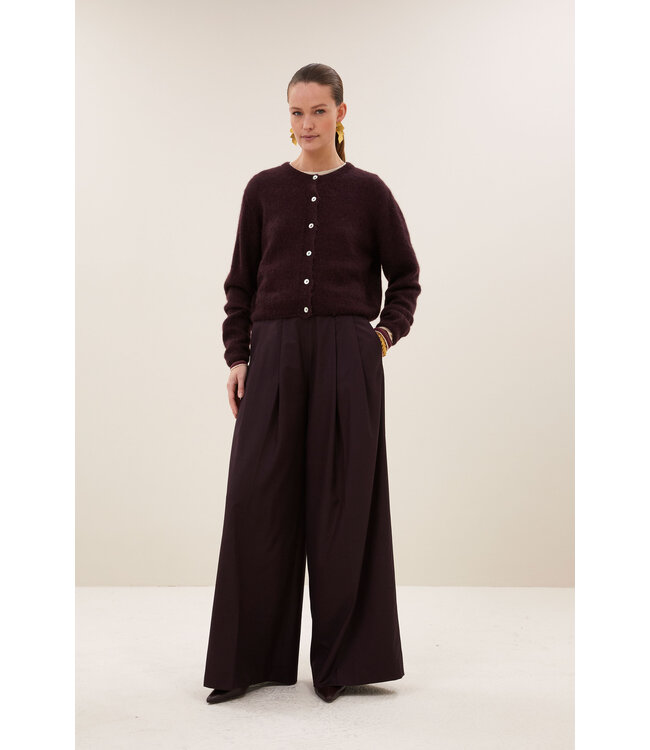 BY-BAR BB CLEO CARDIGAN DEEP WINE