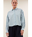 BY-BAR BB SARAH SHORT BLOUSE GREEN SEA STRIPE