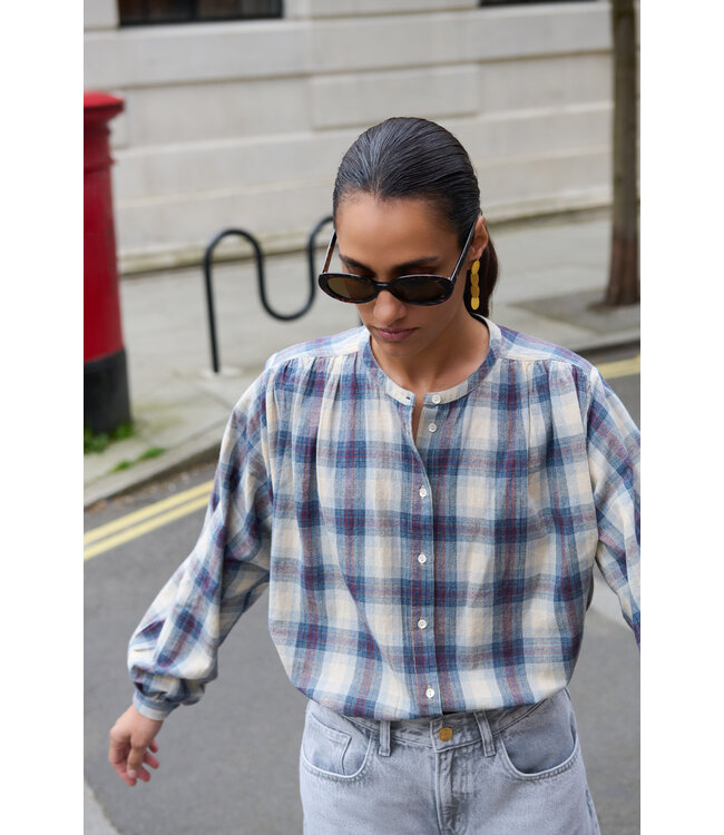 BY-BAR BB NYKA LS BLOUSE TOKYO CHECK
