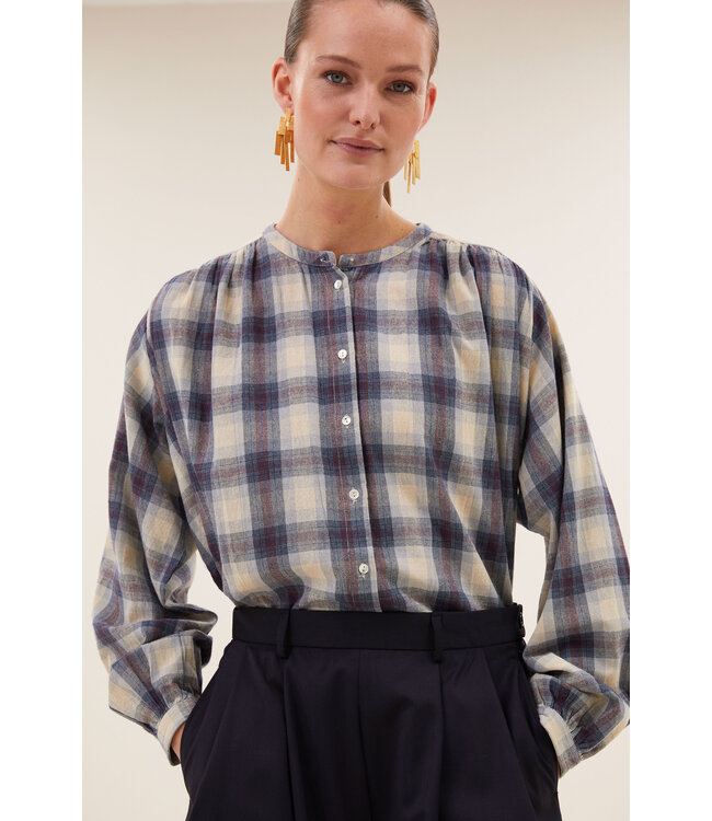 BY-BAR BB NYKA LS BLOUSE TOKYO CHECK