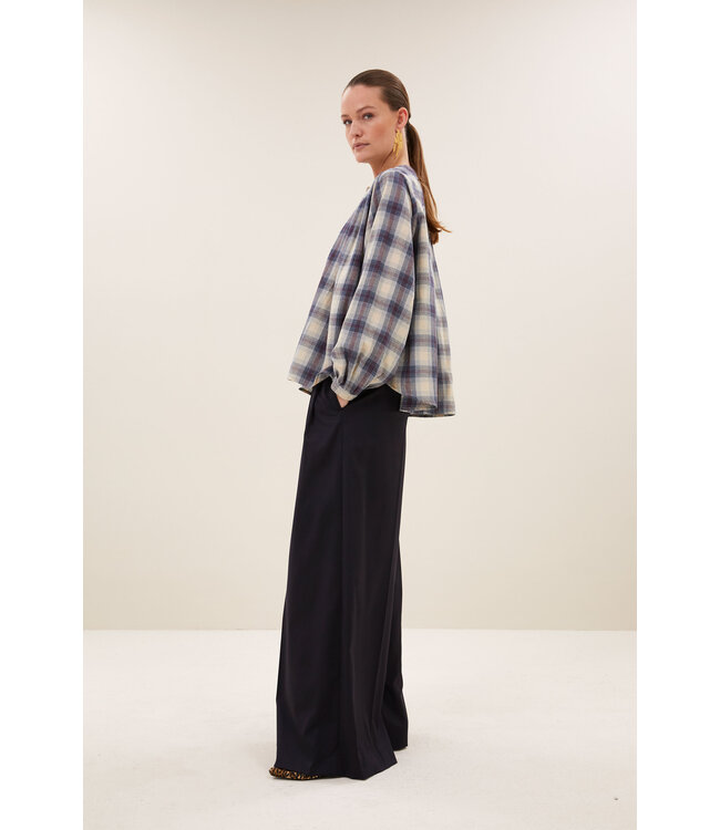 BY-BAR BB NYKA LS BLOUSE TOKYO CHECK