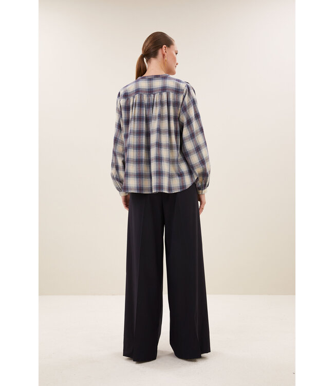 BY-BAR BB NYKA LS BLOUSE TOKYO CHECK