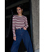 BY-BAR BB BASIC LS BIG STRIPE TSHIRT BURGUNDY CRUSH