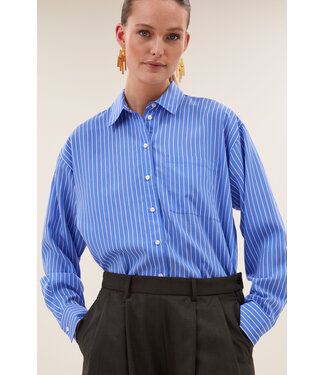 BY-BAR BB ILSE BLOUSE AZUL BLUE STRIPE