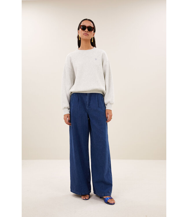 BY-BAR BB LILI SWEATER AMOR LIGHT GREY MELEE