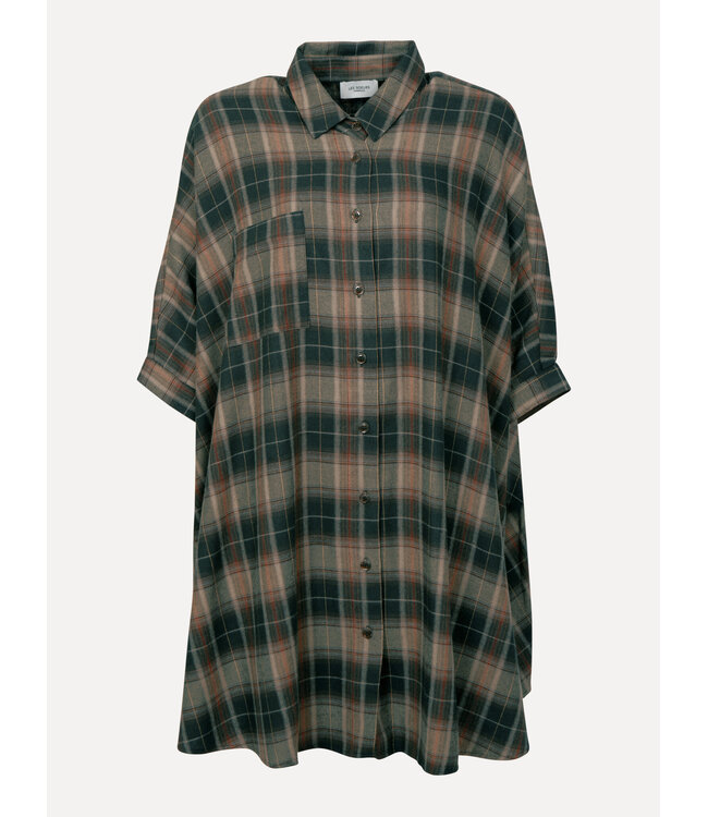 LES SOEURS LS ROGERS CHECK DRESS GREEN