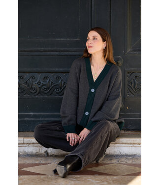 LES SOEURS LS MAIA OVERSIZED CARDIGAN ANTRA MEL/FOREST