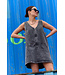LES SOEURS LS BOWIE SL DRESS GREY DENIM