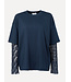 LES SOEURS LS LEONARDO TSHIRT LACE LS NAVY