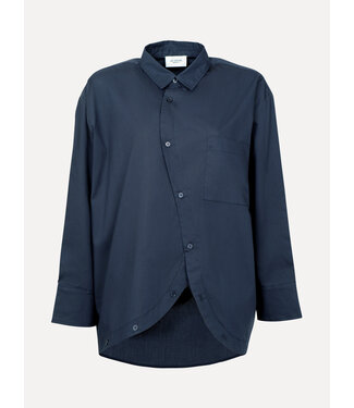 LES SOEURS LS CHARLES IRREGULAR FRONT SHIRT NAVY
