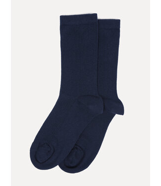 LES SOEURS LS ROBIN FINE RIB SOCKS NAVY