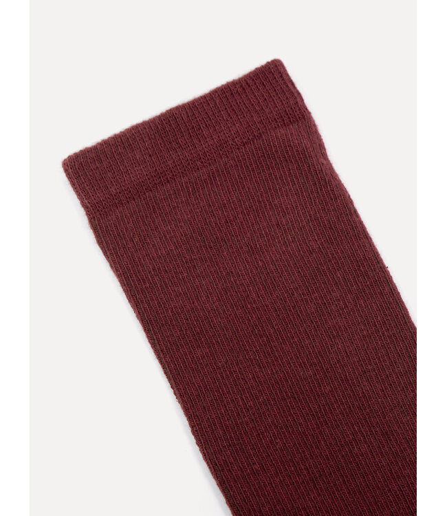 LES SOEURS LS ROBIN FINE RIB SOCKS BURGUNDY