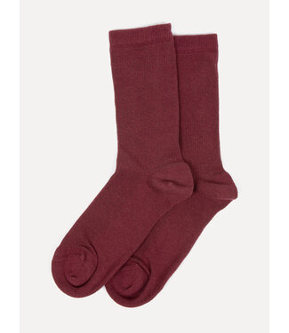 LES SOEURS LS ROBIN FINE RIB SOCKS BURGUNDY