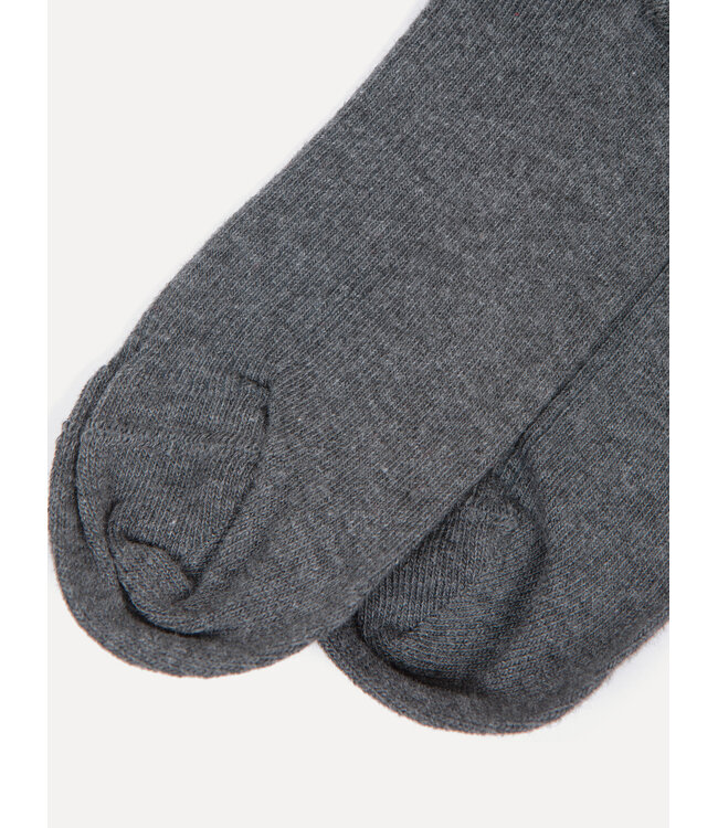 LES SOEURS LS ROBIN FINE RIB SOCKS DARK GREY MELANGE