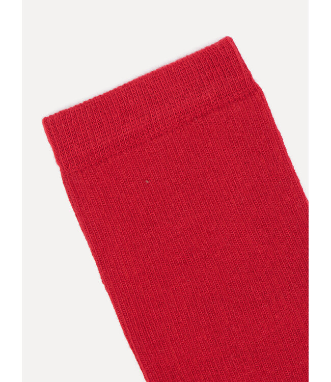 LES SOEURS LS ROBIN FINE RIB SOCKS RED