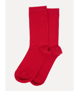 LES SOEURS LS ROBIN FINE RIB SOCKS RED