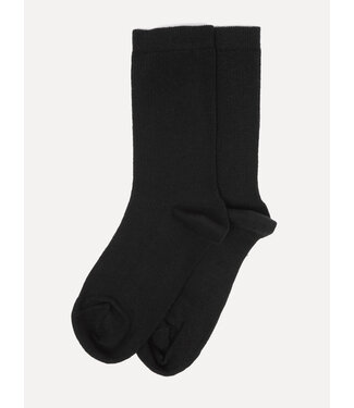 LES SOEURS LS ROBIN FINE RIB SOCKS BLACK