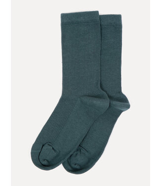 LES SOEURS LS ROBIN FINE RIB SOCKS GREEN