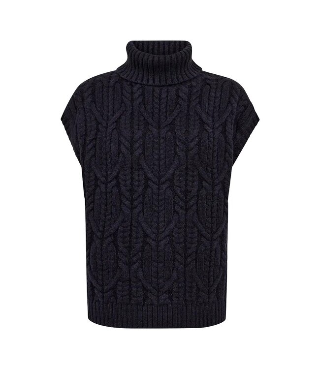 CO'COUTURE CC ROW OVERSIZE CABLE KNIT SL PULL