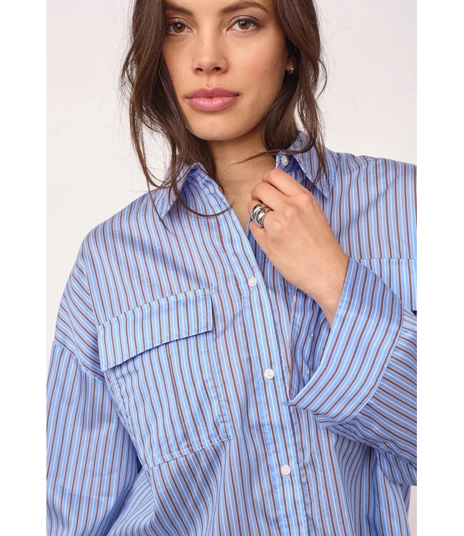 CO'COUTURE CC ANICACC LS SHIRT BLUE