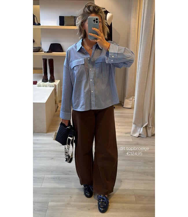 CO'COUTURE CC ANICACC LS SHIRT BLUE