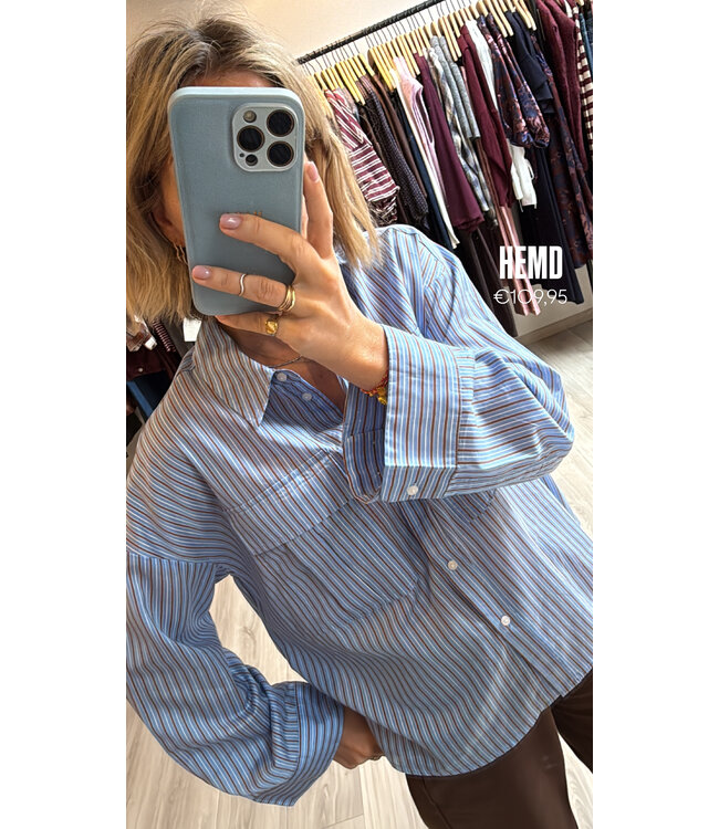CO'COUTURE CC ANICACC LS SHIRT BLUE
